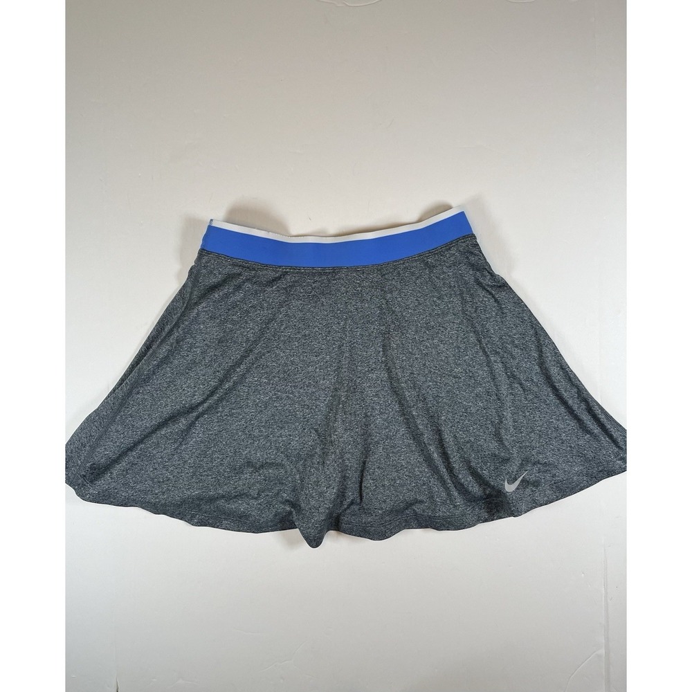 Nike Dry Fit Skort A-line Size Medium Tennis Golf Gray Elastic Waist